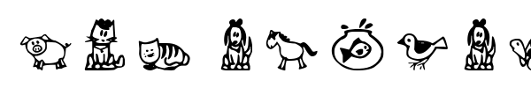 Pet Animals font preview